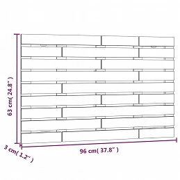 Acquista Testiera da Parete Grigia 96x3x63 cm in Legno Massello di Pino con riferimento GHV-824725 della ditta GARDENHOME