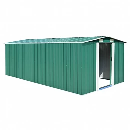 Acquista Capanno da Giardino 257x489x181 cm in Metallo Verde con riferimento GHV-143348 della ditta GARDENHOME