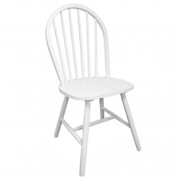 Acquista Sedie da Pranzo 4 pz Bianche in Legno Massello di Hevea con riferimento GHV-242027 della ditta GARDENHOME
