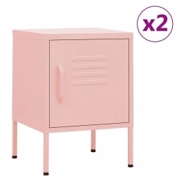 Comodini 2 pz Rosa 35x35x51...