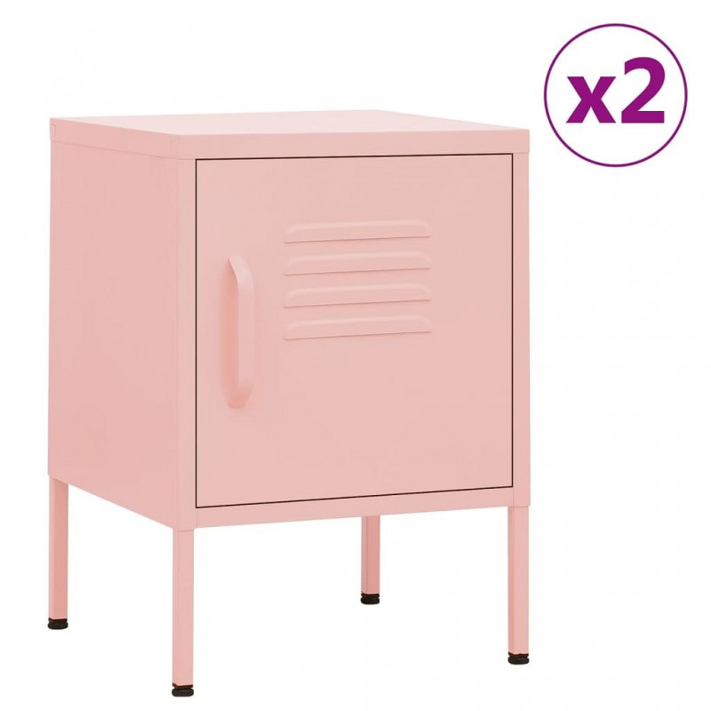 Acquista Comodini 2 pz Rosa 35x35x51 cm in Acciaio con riferimento GHV-3095209 della ditta GARDENHOME