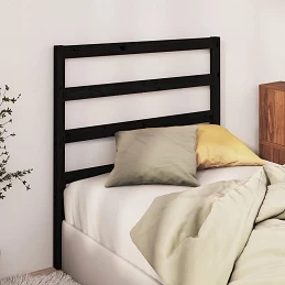 Acquista Testiera per Letto Nera 81x4x100 cm in Legno Massello di Pino con riferimento GHV-817619 della ditta GARDENHOME