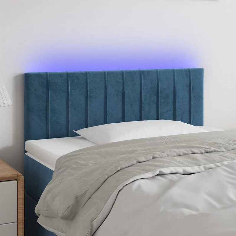 Acquista Testiera a LED Blu Scuro 80x5x78/88 cm in Velluto con riferimento GHV-3121884 della ditta GARDENHOME