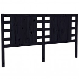 Acquista Testiera per Letto Nera 146x4x100 cm in Legno Massello di Pino con riferimento GHV-818774 della ditta GARDENHOME