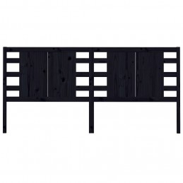 Acquista Testiera per Letto Nera 146x4x100 cm in Legno Massello di Pino con riferimento GHV-818774 della ditta GARDENHOME