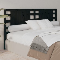 Acquista Testiera per Letto Nera 146x4x100 cm in Legno Massello di Pino con riferimento GHV-818774 della ditta GARDENHOME