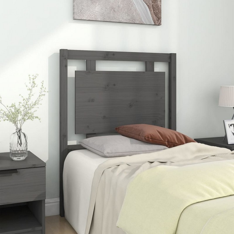 Acquista Testiera per Letto Grigia 80,5x4x100 cm Legno Massello di Pino con riferimento GHV-817917 della ditta GARDENHOME