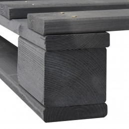 Acquista Giroletto in Pallet Grigio Legno Massello di Pino 140x200 cm con riferimento GHV-285251 della ditta GARDENHOME