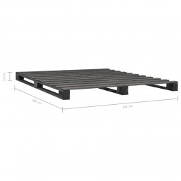 Acquista Giroletto in Pallet Grigio Legno Massello di Pino 140x200 cm con riferimento GHV-285251 della ditta GARDENHOME