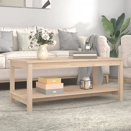 Acquista Tavolino da Salotto 110x55x45 cm Legno Massello di Pino con riferimento GHV-822272 della ditta GARDENHOME