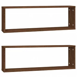 Acquista Mensole Muro Cubo 2 Rovere Marrone 80x15x26,5 Legno Multistrato con riferimento GHV-815921 della ditta GARDENHOME