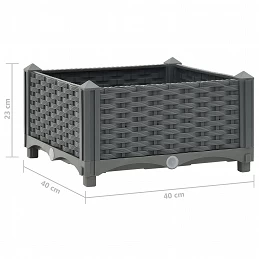 Acquista Fioriera Rialzata 40x40x23 cm in Polipropilene con riferimento GHV-310397 della ditta GARDENHOME