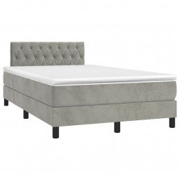 Acquista Letto a Molle Materasso e LED Grigio Chiaro 120x200 cm Velluto con riferimento GHV-3134573 della ditta GARDENHOME