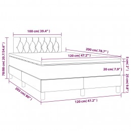Acquista Letto a Molle Materasso e LED Grigio Chiaro 120x200 cm Velluto con riferimento GHV-3134573 della ditta GARDENHOME