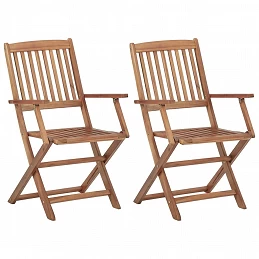 Acquista Sedie da Giardino Pieghevoli 2 pz in Legno Massello d'Acacia con riferimento GHV-313601 della ditta GARDENHOME