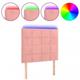 Acquista Testiera a LED Rosa 80x5x118/128 cm in Velluto con riferimento GHV-3122459 della ditta GARDENHOME