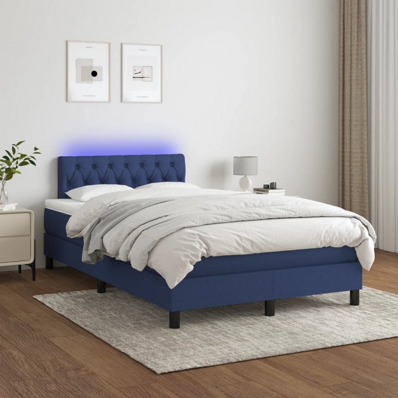 Acquista Letto a Molle con Materasso e LED Blu 120x200cm in Tessuto con riferimento GHV-3133387 della ditta GARDENHOME