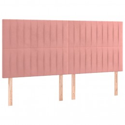 Acquista Letto a Molle con Materasso e LED Rosa 200x200 cm in Velluto con riferimento GHV-3136268 della ditta GARDENHOME