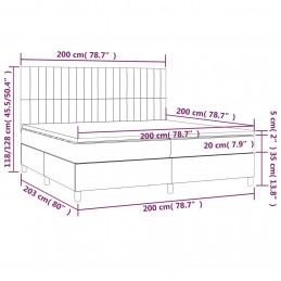 Acquista Letto a Molle con Materasso e LED Rosa 200x200 cm in Velluto con riferimento GHV-3136268 della ditta GARDENHOME