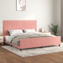 Acquista Giroletto con Testiera Rosa 200x200 cm in Velluto con riferimento GHV-3125902 della ditta GARDENHOME