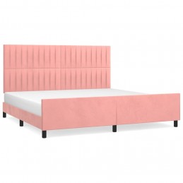 Acquista Giroletto con Testiera Rosa 200x200 cm in Velluto con riferimento GHV-3125902 della ditta GARDENHOME