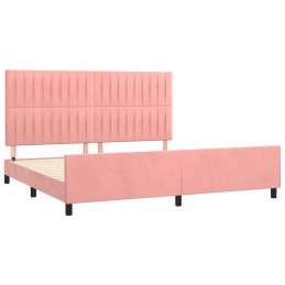 Acquista Giroletto con Testiera Rosa 200x200 cm in Velluto con riferimento GHV-3125902 della ditta GARDENHOME