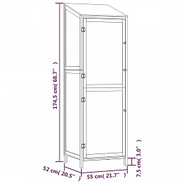 Acquista Capanno da Giardino 55x52x174,5 cm in Legno Massello di Abete con riferimento GHV-152186 della ditta GARDENHOME