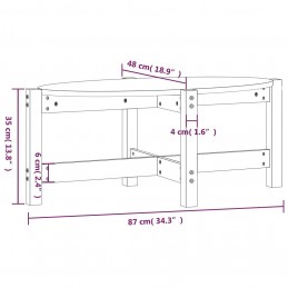 Acquista Tavolino da Salotto Nero 87x48x35 cm in Legno Massello di Pino con riferimento GHV-822326 della ditta 