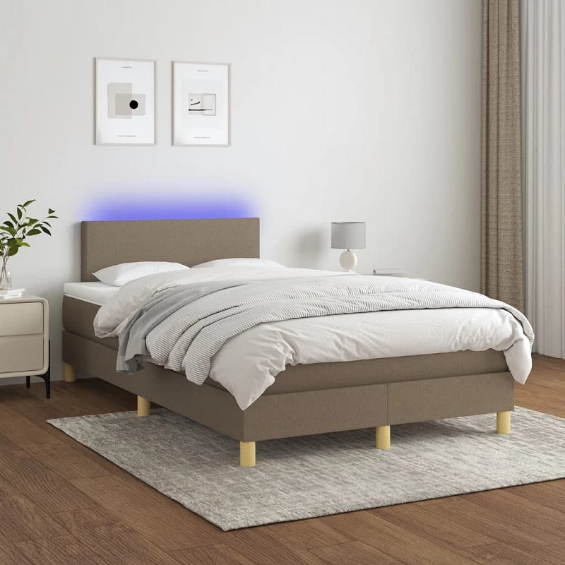 Acquista Letto a Molle con Materasso e LED Tortora 120x200cm in Tessuto con riferimento GHV-3133545 della ditta 