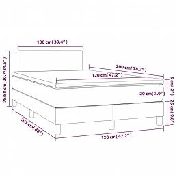 Acquista Letto a Molle con Materasso e LED Tortora 120x200cm in Tessuto con riferimento GHV-3133545 della ditta 