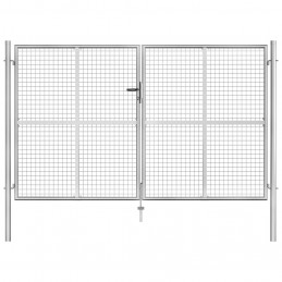 Acquista Cancello per Giardino in Acciaio Zincato 306x200 cm Argento con riferimento GHV-144764 della ditta 