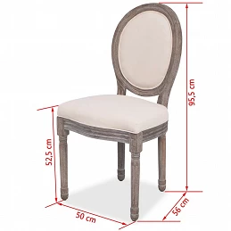 Acquista Sedie da Pranzo 6 pz Crema in Tessuto con riferimento GHV-274620 della ditta 