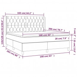Acquista Giroletto a Molle con Materasso Crema 160x200 cm in Tessuto con riferimento GHV-3131686 della ditta 