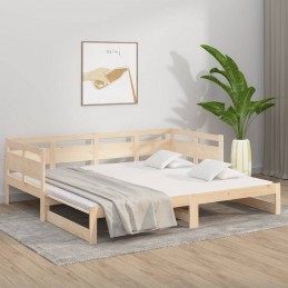 Acquista Dormeuse Estraibile in Legno Massello di Pino 2x(80x200) cm con riferimento GHV-820317 della ditta 