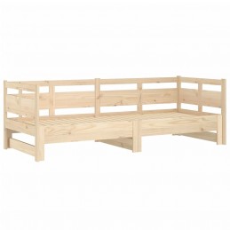 Acquista Dormeuse Estraibile in Legno Massello di Pino 2x(80x200) cm con riferimento GHV-820317 della ditta 