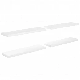Acquista Scaffali a Parete 4 pz Bianco Lucido 90x23,5x3,8 cm in MDF con riferimento GHV-323756 della ditta 