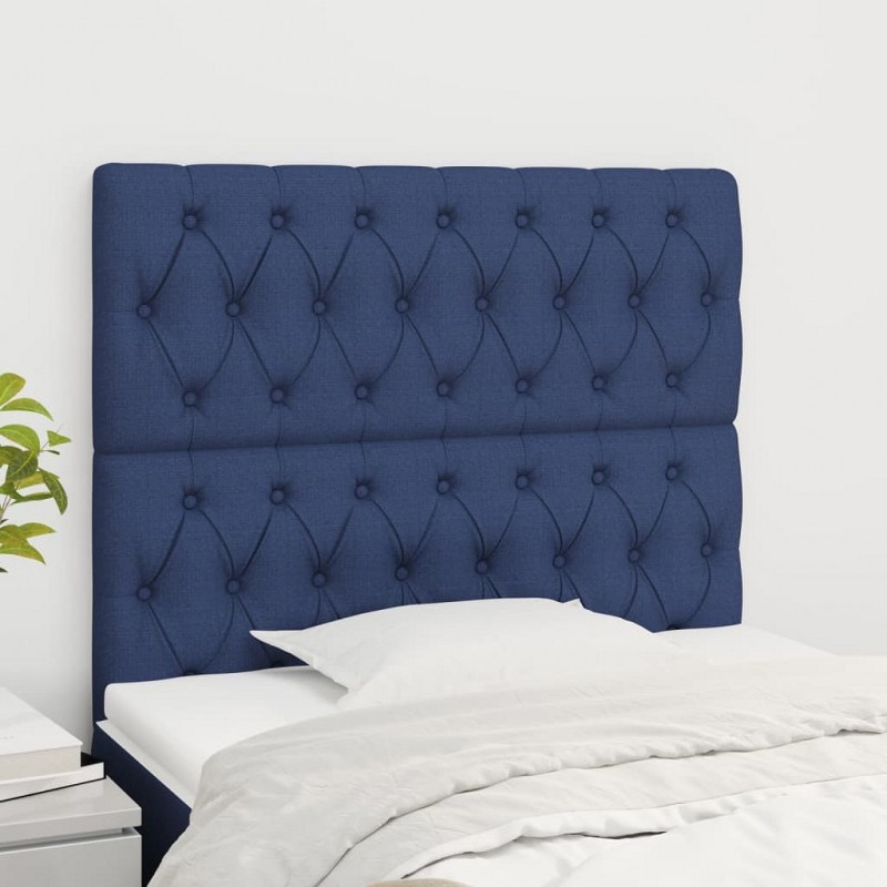 Acquista Testiera 2 pz Blu 90 x 7 x 78/88 cm in Tessuto con riferimento GHV-3116656 della ditta 