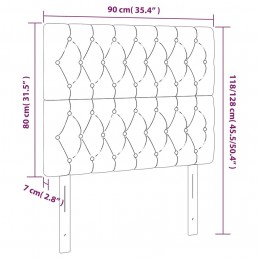 Acquista Testiera 2 pz Blu 90 x 7 x 78/88 cm in Tessuto con riferimento GHV-3116656 della ditta 