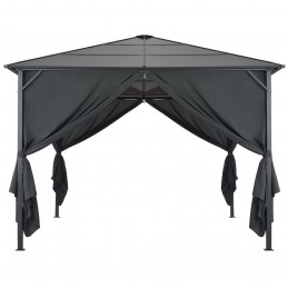 Acquista Gazebo con Tende in Alluminio 3x3 m Nero con riferimento GHV-44640 della ditta 