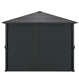 Acquista Gazebo con Tende in Alluminio 3x3 m Nero con riferimento GHV-44640 della ditta 