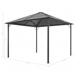 Acquista Gazebo con Tende in Alluminio 3x3 m Nero con riferimento GHV-44640 della ditta 