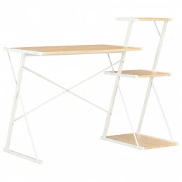 Acquista Scrivania con Mensole Bianca e Rovere 116x50x93 cm con riferimento GHV-20291 della ditta 