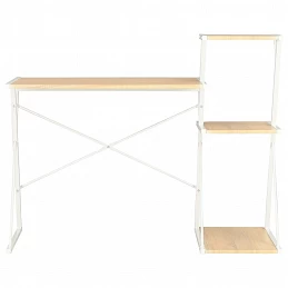 Acquista Scrivania con Mensole Bianca e Rovere 116x50x93 cm con riferimento GHV-20291 della ditta 