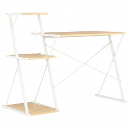 Acquista Scrivania con Mensole Bianca e Rovere 116x50x93 cm con riferimento GHV-20291 della ditta 