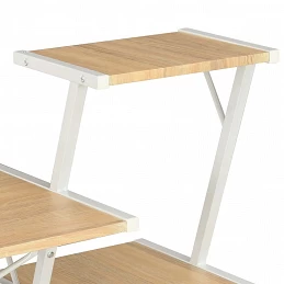 Acquista Scrivania con Mensole Bianca e Rovere 116x50x93 cm con riferimento GHV-20291 della ditta 