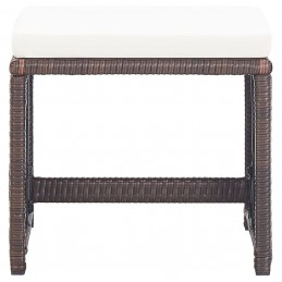 Acquista Sgabelli da Giardino 4 pz con Cuscini in Polyrattan Marrone con riferimento GHV-316778 della ditta 