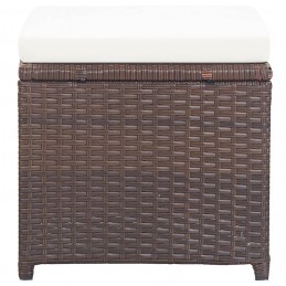 Acquista Sgabelli da Giardino 4 pz con Cuscini in Polyrattan Marrone con riferimento GHV-316778 della ditta 