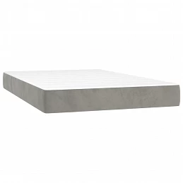 Acquista Letto a Molle Materasso e LED Grigio Chiaro 120x200 cm Velluto con riferimento GHV-3134333 della ditta 