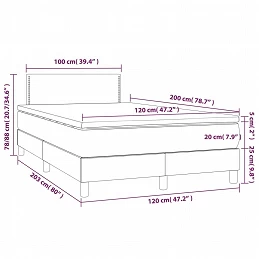 Acquista Letto a Molle Materasso e LED Grigio Chiaro 120x200 cm Velluto con riferimento GHV-3134333 della ditta 