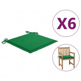 Acquista Cuscini per Sedie da Giardino 6 pz Verdi 50x50x3 cm in Tessuto con riferimento GHV-314049 della ditta 
